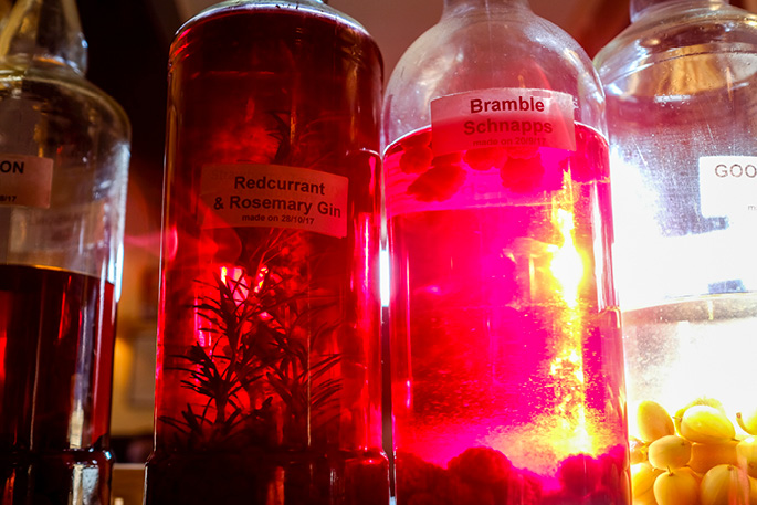 Liqueurs from the garden